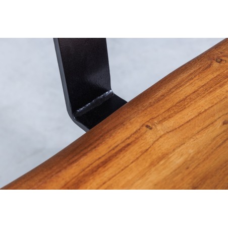 Banc MAMMUT 160cm Acacia Massif Finition Miel avec Dossier