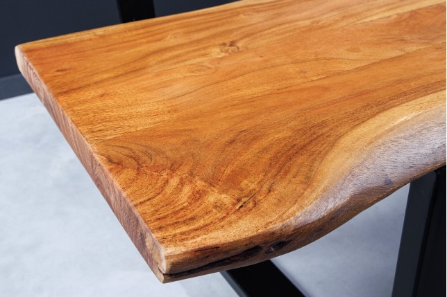 Banc MAMMUT 160cm Acacia Massif Finition Miel avec Dossier