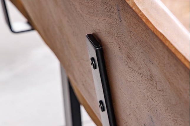 Banc MAMMUT 200cm acacia massif finition miel avec dossier