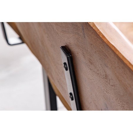 Banc MAMMUT 200cm acacia massif finition miel avec dossier