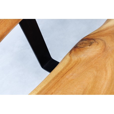 Banc MAMMUT 200cm acacia massif finition miel avec dossier
