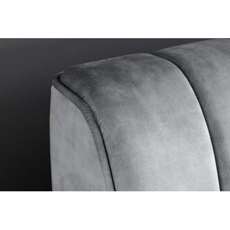 Lit AMSTERDAM 180x200cm velours gris - Chambre design