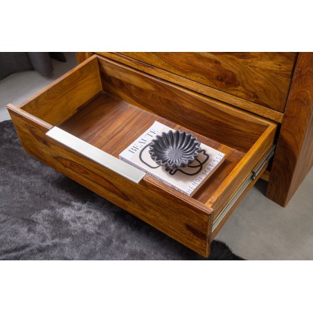 Commode PURE 100cm Sheesham Massif Brown Stone
