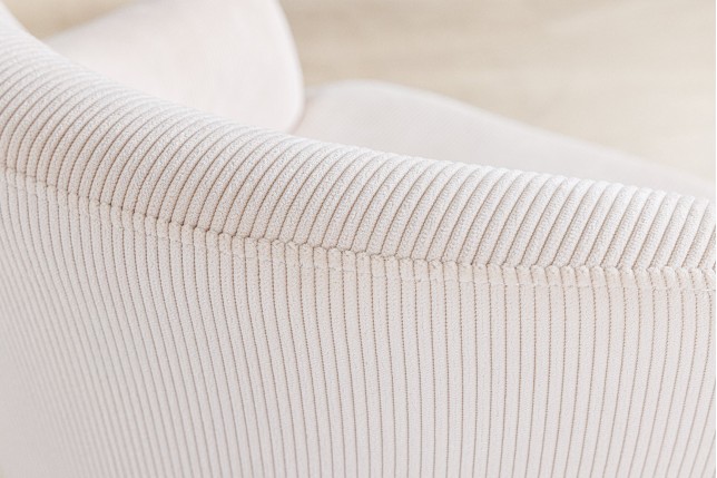 Chaise EXTRAVAGANCIA beige cordon tressé et accoudoirs dorés