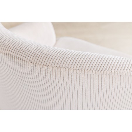 Chaise EXTRAVAGANCIA beige cordon tressé et accoudoirs dorés