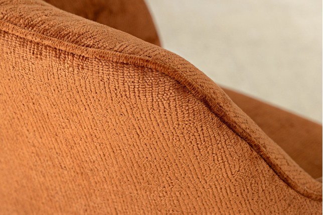 Fauteuil pivotant AVIGNON 360° chenille brun rouille
