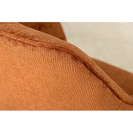 Fauteuil pivotant AVIGNON 360° chenille brun rouille