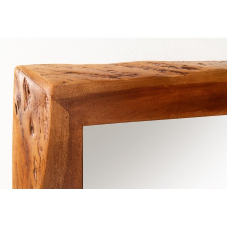Miroir mural MAMMUT 100cm bois d'acacia brun bord naturel