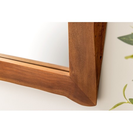 Miroir mural MAMMUT 100cm bois d'acacia brun bord naturel