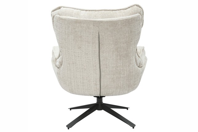 Fauteuil CLOUD pivotant 360° tissu beige champagne