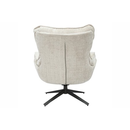 Fauteuil CLOUD pivotant 360° tissu beige champagne