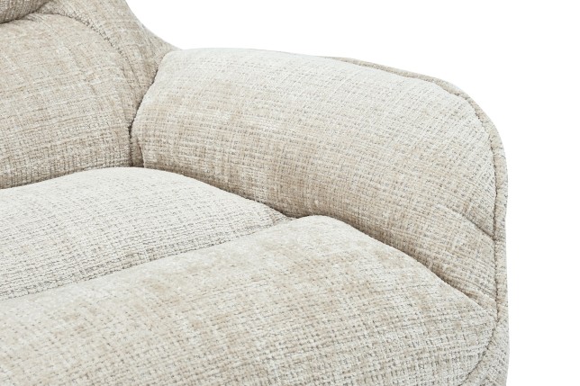 Fauteuil CLOUD pivotant 360° tissu beige champagne