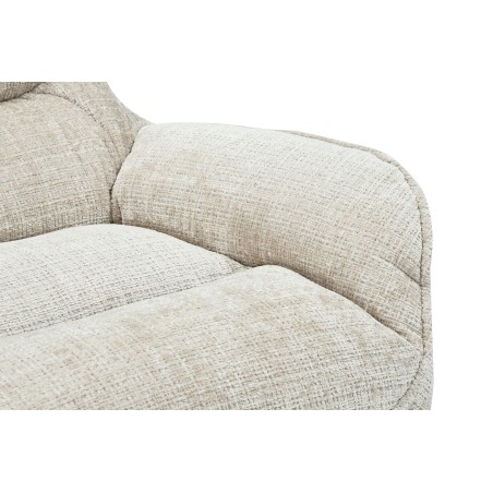 Fauteuil CLOUD pivotant 360° tissu beige champagne