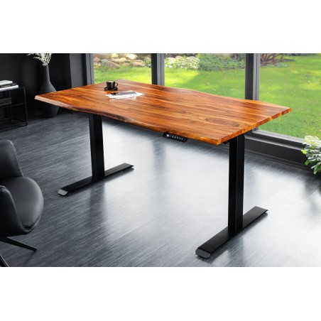 Plateau bureau MAMMUT 160cm sheesham massif hauteur réglable