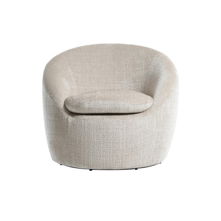 Fauteuil ALPINE pivotant 360° tissu texturé beige