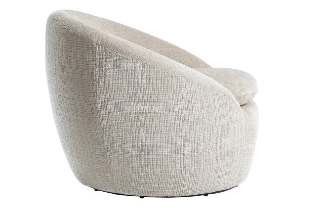 Fauteuil ALPINE pivotant 360° tissu texturé beige
