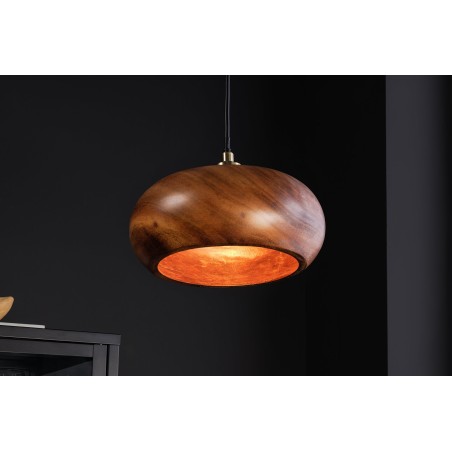Suspension ALVA 25cm bois d'acacia et fer naturel