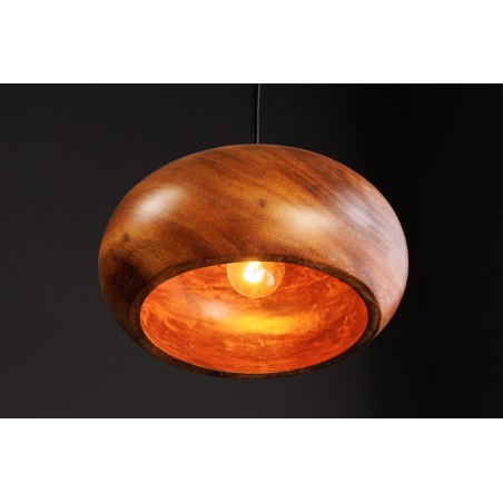 Suspension ALVA 25cm bois d'acacia et fer naturel
