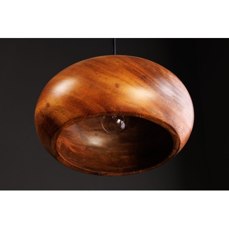 Suspension ALVA 25cm bois d'acacia et fer naturel