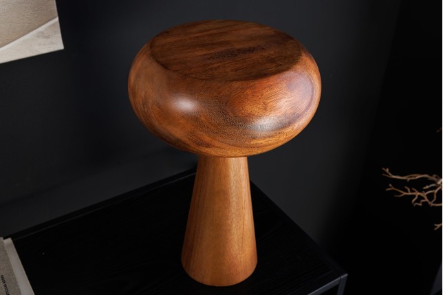 Lampe de table ALVA 40cm fer et acacia naturel