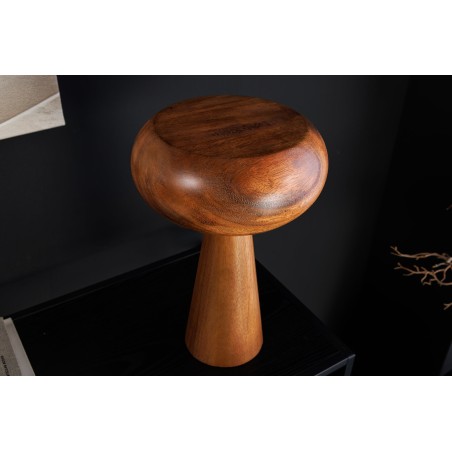 Lampe de table ALVA 40cm fer et acacia naturel
