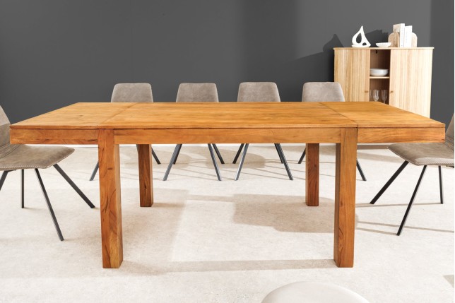 Table à manger extensible PURE acacia massif 120-200cm