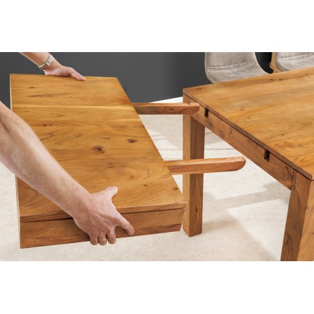 Table à manger extensible PURE acacia massif 120-200cm