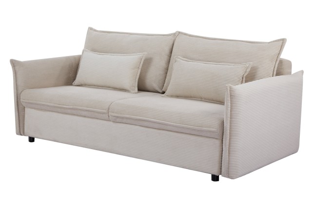 Canapé-lit APARTMENT 215cm 3 places tissu cordé beige