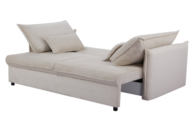 Canapé-lit APARTMENT 215cm 3 places tissu cordé beige