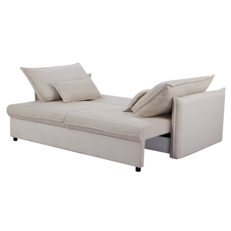 Canapé-lit APARTMENT 215cm 3 places tissu cordé beige