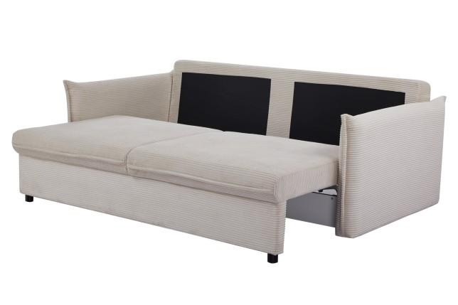 Canapé-lit APARTMENT 215cm 3 places tissu cordé beige
