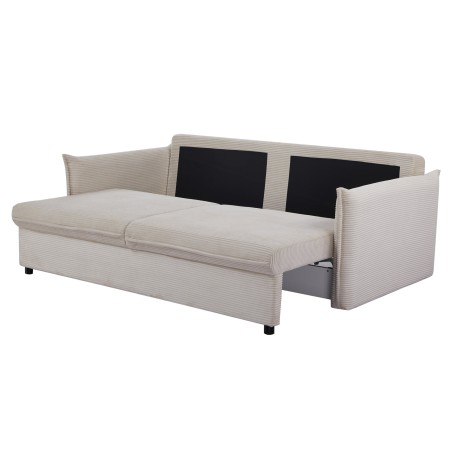 Canapé-lit APARTMENT 215cm 3 places tissu cordé beige