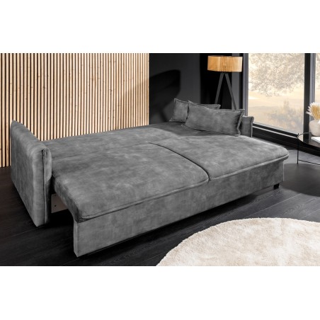 Canapé-lit APARTMENT 215cm 3 places velours gris