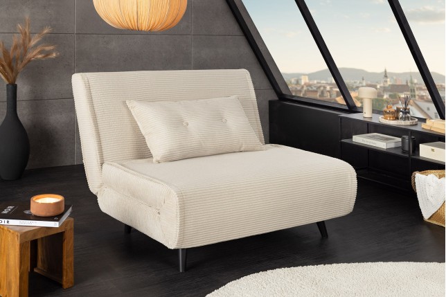 Chaise longue multifonction SMART cordage beige 100cm
