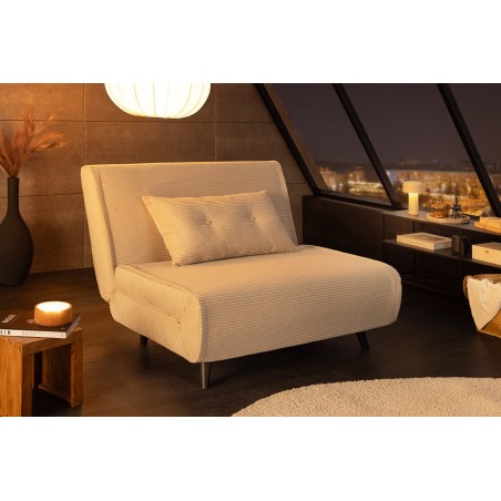 Chaise longue multifonction SMART cordage beige 100cm