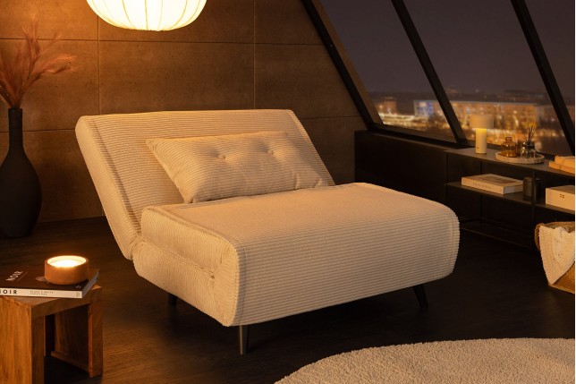 Chaise longue multifonction SMART cordage beige 100cm