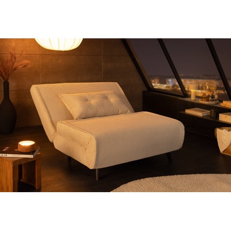 Chaise longue multifonction SMART cordage beige 100cm