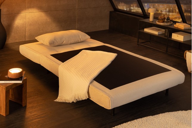 Chaise longue multifonction SMART cordage beige 100cm