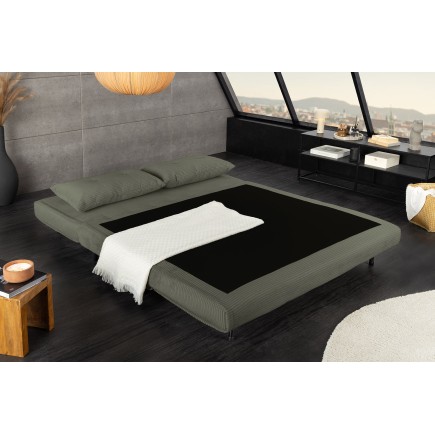 Fauteuil convertible SMART 140cm corde verte - pieds pin 2