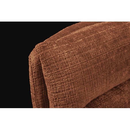 Fauteuil pivotant BIG GEORGE chenille brun rouille