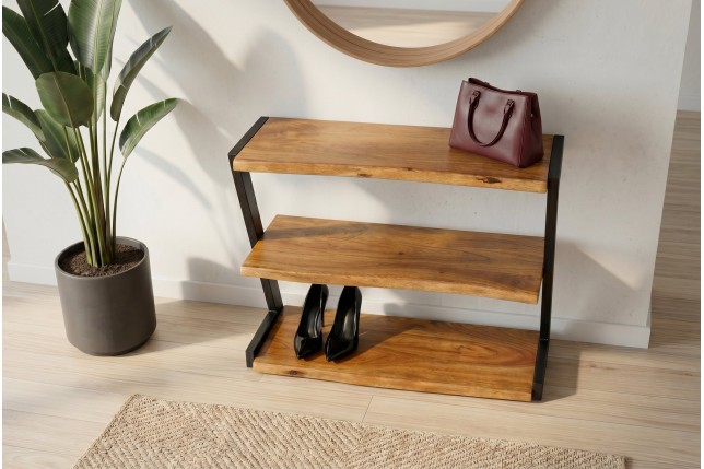 Meuble à chaussures MAMMUT 75cm acacia massif brown honey
