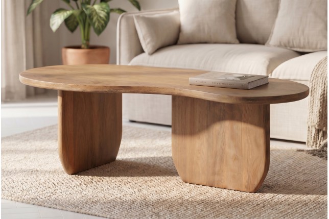 Table Basse Organic 120 cm Bois Manguier | Elsines
