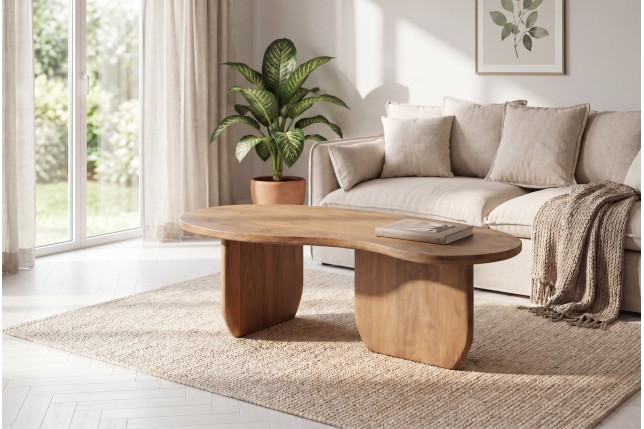 Table Basse Organic 120 cm Bois Manguier | Elsines