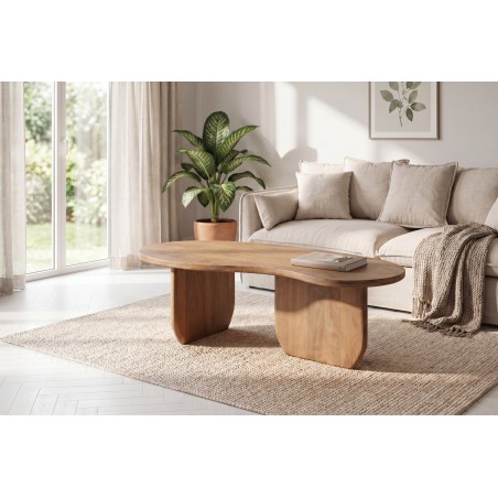 Table Basse Organic 120 cm Bois Manguier | Elsines