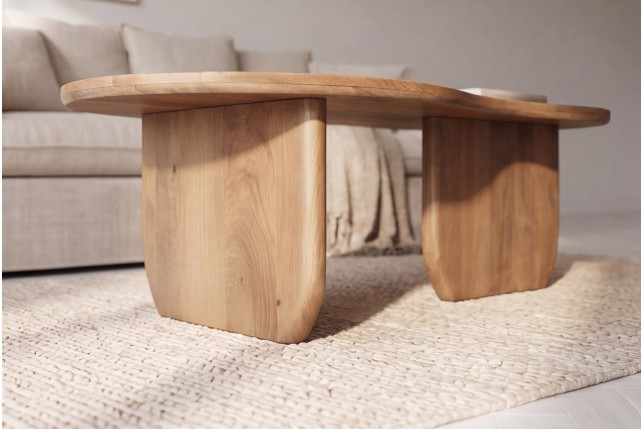 Table Basse Organic 120 cm Bois Manguier | Elsines