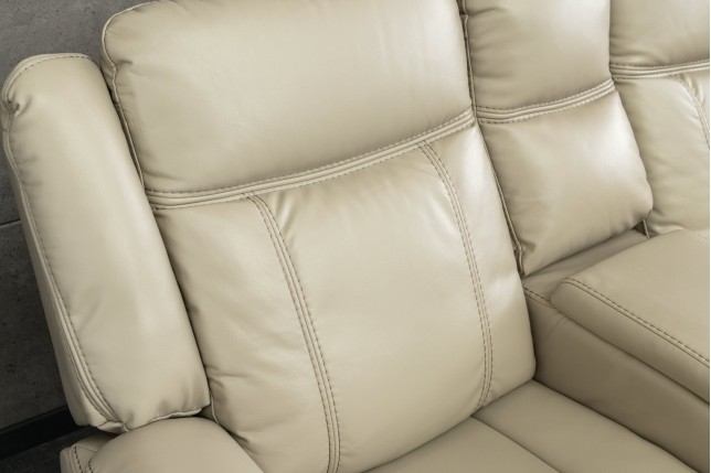 Fauteuil Cinéma HOLLYWOOD 5 places similicuir beige