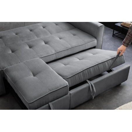 Canapé-lit SMART 180cm 2 places cordon gris