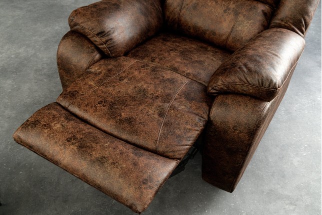 Fauteuil cinéma HOLLYWOOD similicuir brun ancien