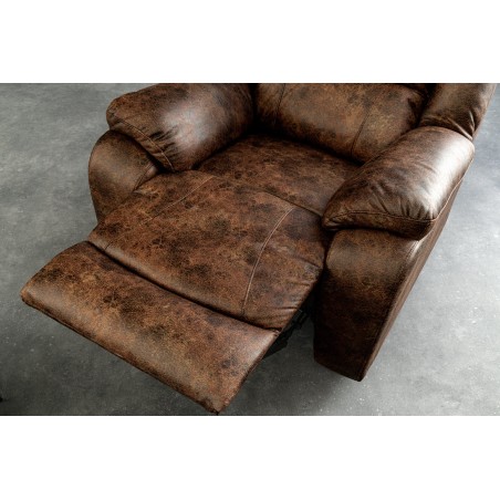 Fauteuil cinéma HOLLYWOOD similicuir brun ancien