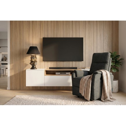 Fauteuil cinéma HOLLYWOOD électrique tissu vert 2